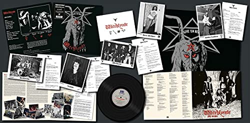 Witchfynde vinyl record with gatefold sleeve, inserts, and demonic imagery.
