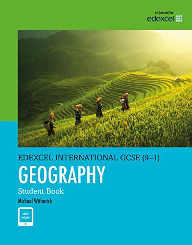Geography textbook cover with rice terraces and figures walking uphill.