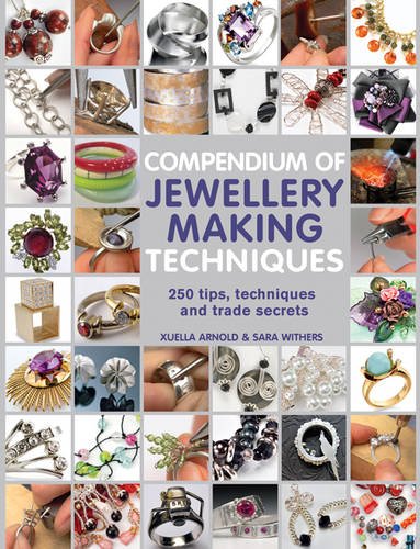 Jewellery making techniques book cover with various finished pieces and tools.
