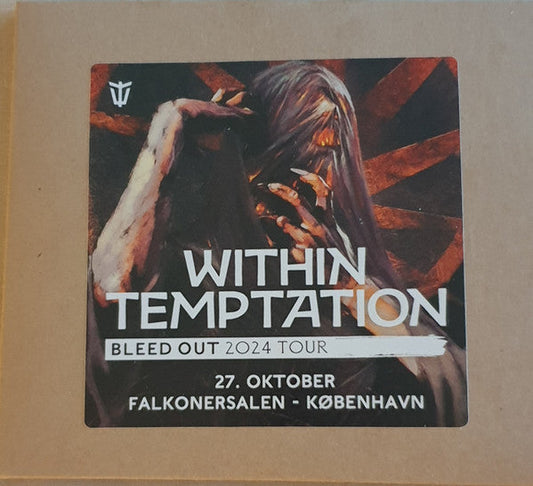 Within Temptation "Bleed Out" tour CD with a woman in dark clothing.