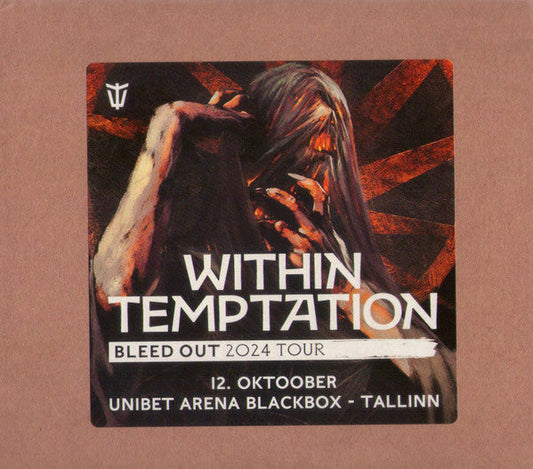Within Temptation tour CD with a dark, dramatic image of a woman.