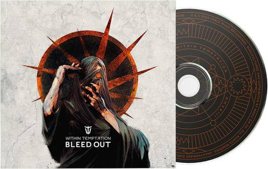 CD case for Within Temptation’s “Bleed Out” with a distressed, dark image.