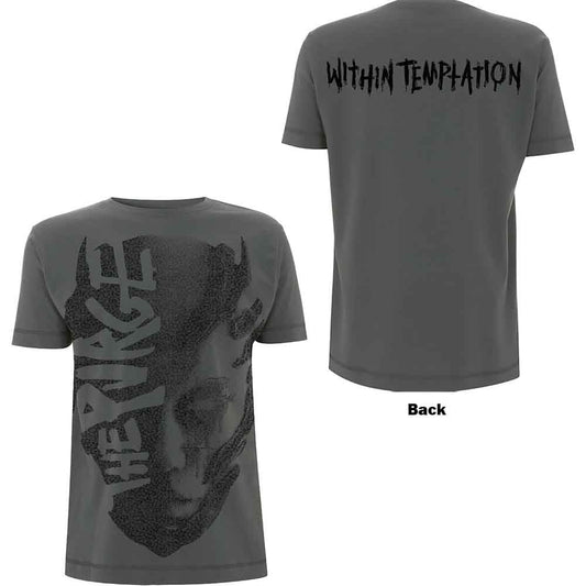 Charcoal grey t-shirt with large, distressed “PURGE” band logo graphic.