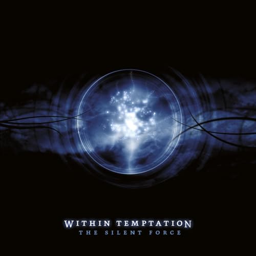 Dark album cover with a glowing circular design and band name below.