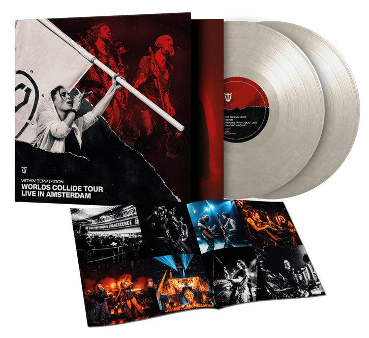 Within Temptation live album on white marbled vinyl with concert photos.