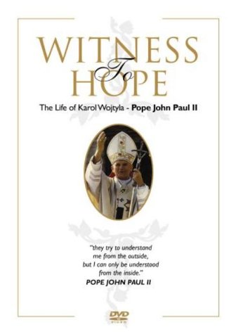 DVD cover for "Witness To Hope" featuring Pope John Paul II.