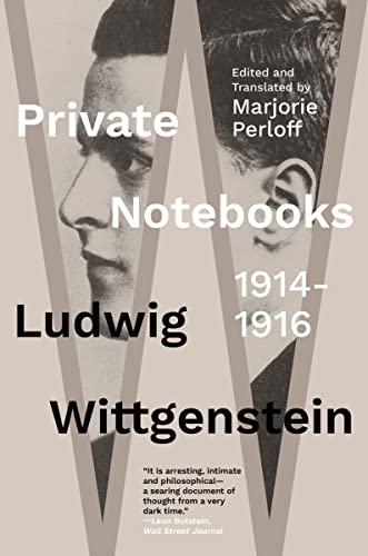 Book cover: "Private Notebooks" by Ludwig Wittgenstein, 1914-1916, with portrait.