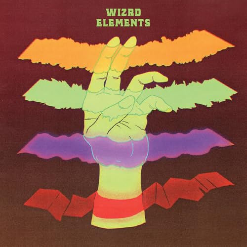 CD cover: hand with colorful elemental shapes on a dark background.