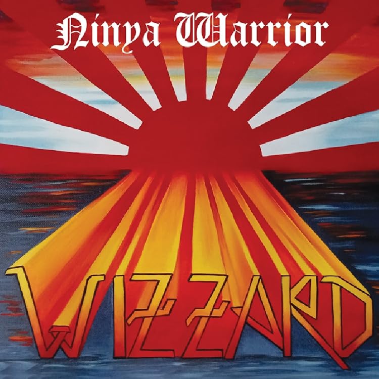 CD cover: red sunburst behind a dark landscape and band name.