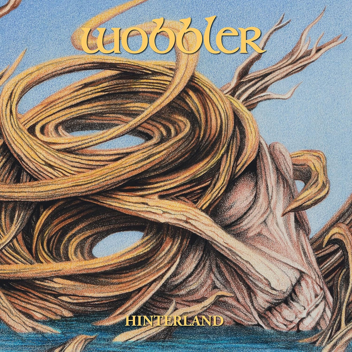 CD cover for “Wobbler - Manmade” featuring illustrated swirling branches.