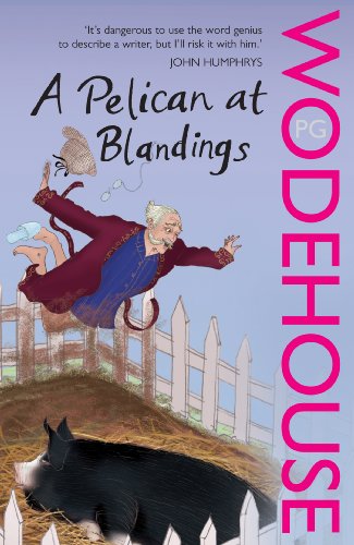 Book cover illustration of an elderly man falling into a pigsty near a pig.