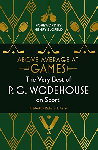 Book cover with gold sports equipment and title “Above Average at Games.”