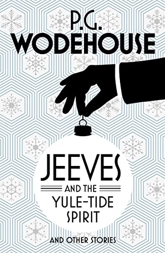 Book cover with P.G. Wodehouse title, a hand holding a Christmas ornament.