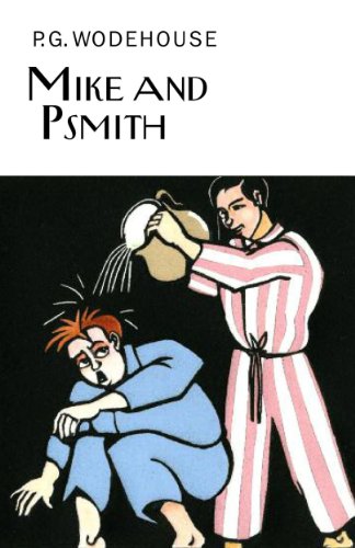 Book cover: “Mike and Psmith” depicts a man pouring water on another.
