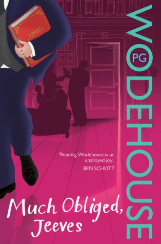 Book cover showing a man in a suit holding a red book against magenta.