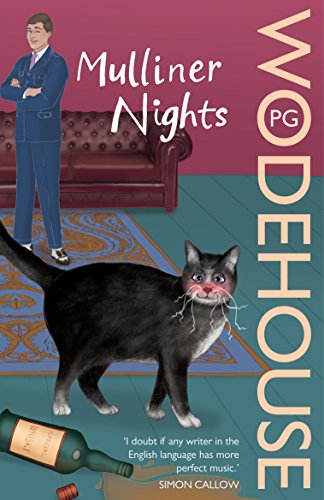 Book cover: man, cat, and wine bottle in a patterned room.