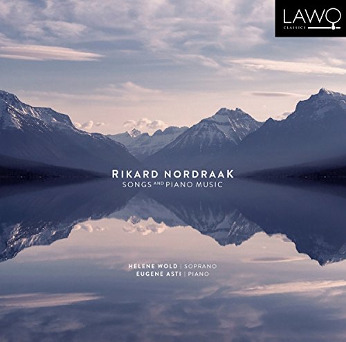 CD cover with mountain reflection, text naming Rikard Nordraak and performers.