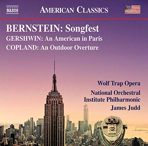 "CD cover featuring a New York City skyline with a coin-operated viewer."