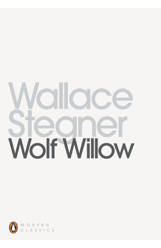Book cover: "Wolf Willow" by Wallace Stegner, grey text on white.