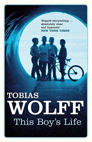Book cover: boys with a bicycle inside a blue swirling tunnel.