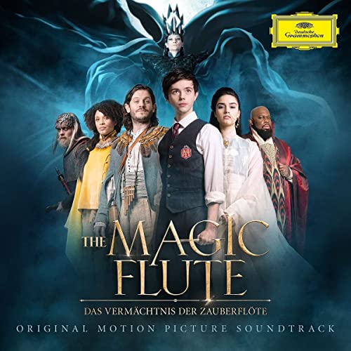 CD cover for Mozart’s *The Magic Flute* soundtrack, featuring costumed actors.
