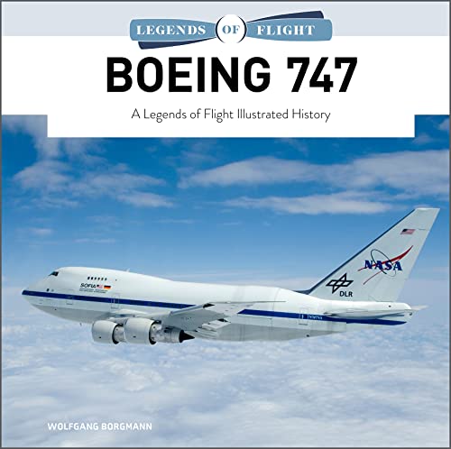 Book cover featuring a NASA Boeing 747 airplane flying above clouds.