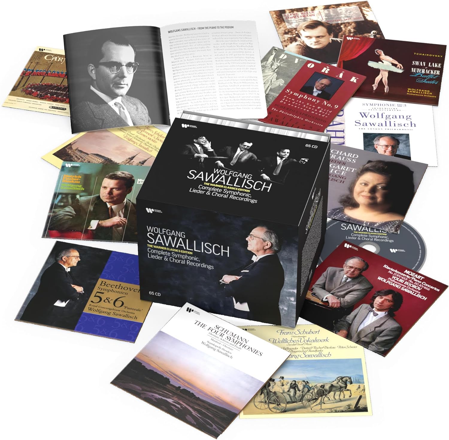 CD box set featuring conductor Wolfgang Sawallisch and classical music covers.