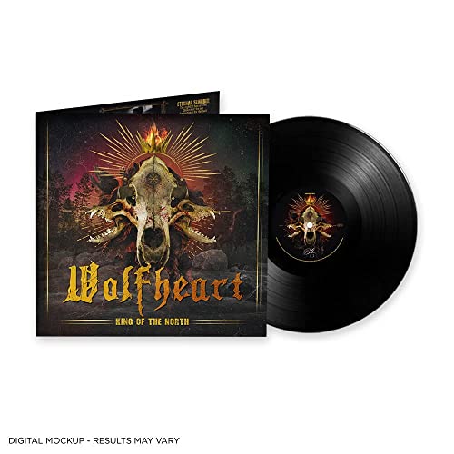 Wolfheart "King Of The North" vinyl record with skull and crown artwork.