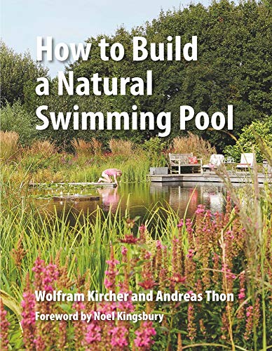 Book cover showing a natural swimming pool surrounded by lush vegetation.