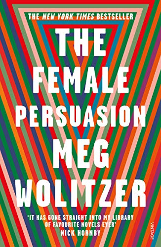 Book cover with white text on a background of colorful, repeating chevron stripes.