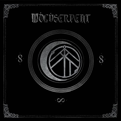 Black CD cover with silver crescent moon, geometric shapes, and band name.