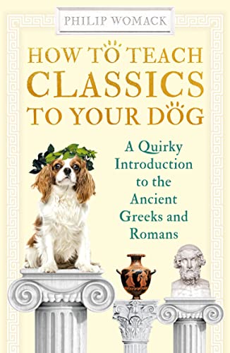 Book cover with a Cavalier King Charles Spaniel wearing a laurel wreath.