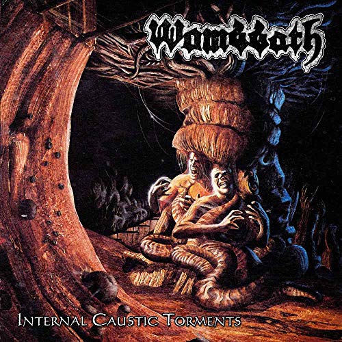 CD cover for Wombbath's "Internal Caustic Torments" featuring dark, surreal artwork.
