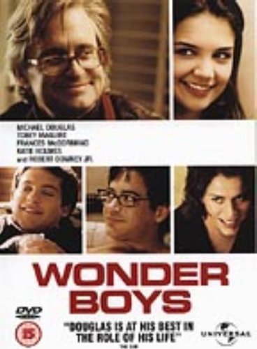 Wonder Boys DVD cover featuring four actors and bold red title text.