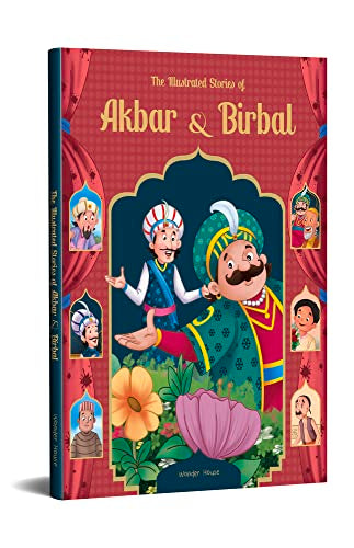 Book cover depicting Akbar and Birbal in illustrated Mughal-style artwork.