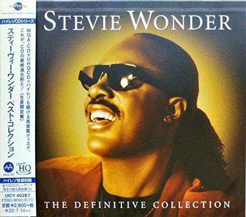 Stevie Wonder’s “The Definitive Collection” CD cover with Japanese text.