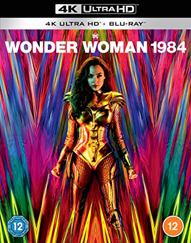 Wonder Woman 1984 Blu-ray cover featuring Gal Gadot in golden armor.