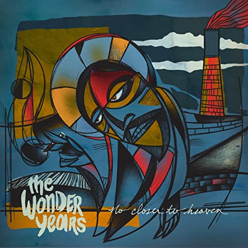 CD cover: abstract faces, factory, and sky in blue, yellow, and red.
