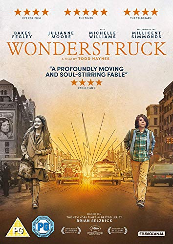 DVD cover for "Wonderstruck" featuring two young people and a city street.