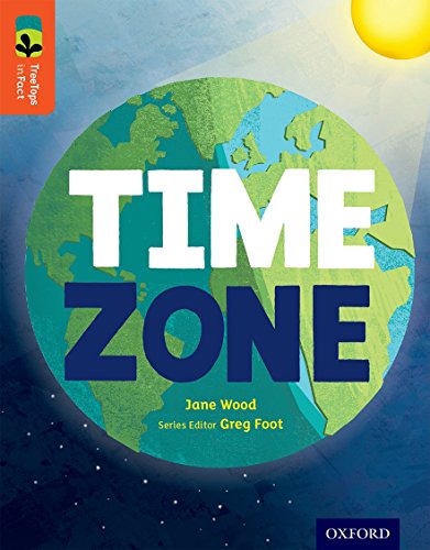 Book cover: "Time Zone" with a green and blue world illustration.
