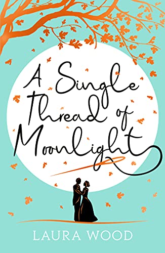 Book cover showing a couple dancing before a large moon with orange autumn leaves.