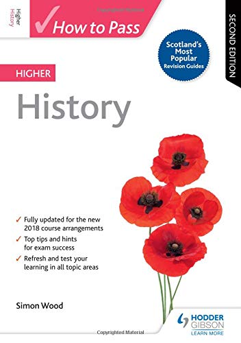 Cover of "How to Pass Higher History" textbook with red poppies.