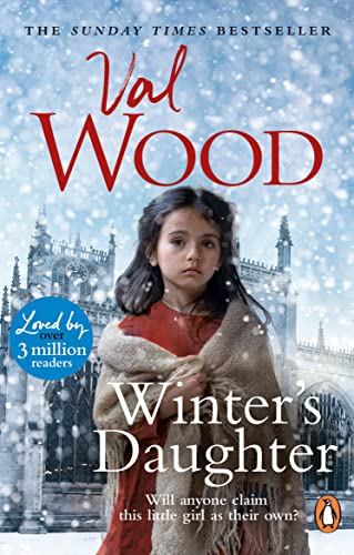 Book cover: young girl in winter scene with castle backdrop.