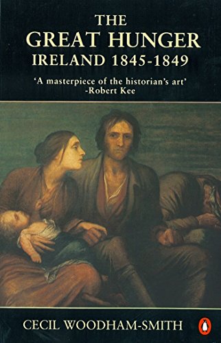Book cover depicting a painting of Irish famine-era family in distress.