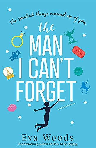 Book cover with blue background, scattered icons, and a silhouette of a woman.