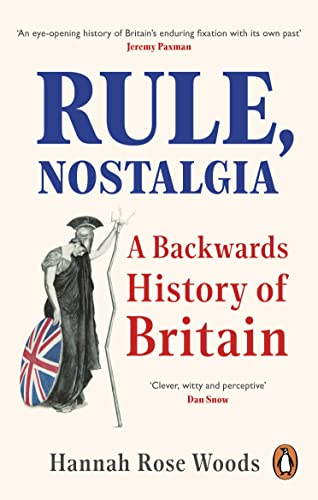 Book cover: "Rule, Nostalgia" with Britannia and a Union Jack image.