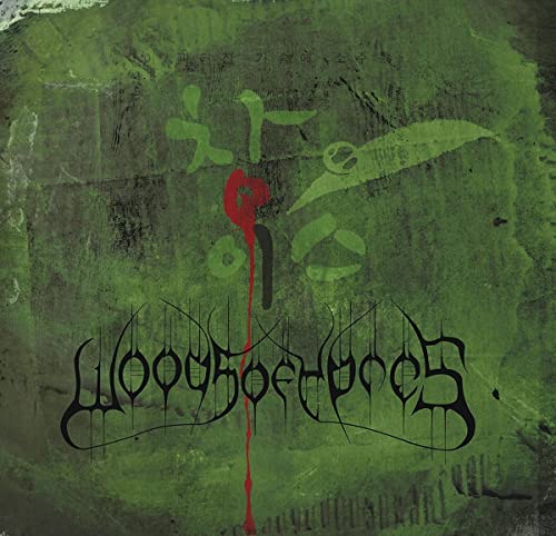 Green album cover with black band name and red dripping design.