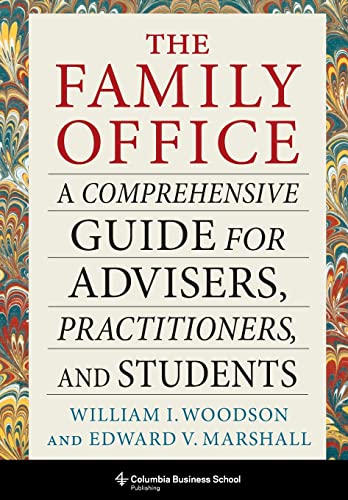 Book cover: "The Family Office" with red text on a patterned background.