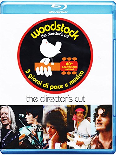 Woodstock Blu-ray cover with dove image and musician portraits below.
