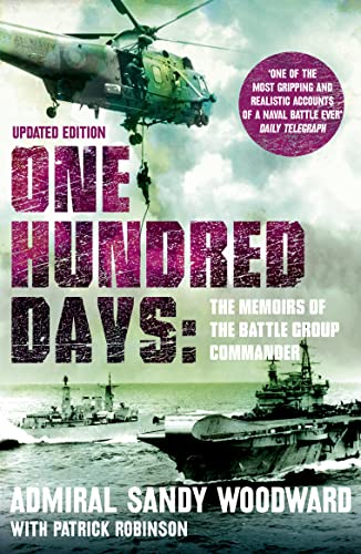 Book cover: "One Hundred Days" with a helicopter and naval ships.